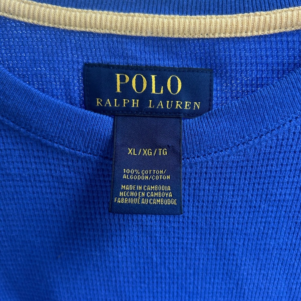 Polo by Ralph Lauren Royal Blue Waffle Knit Top - Picture 2 of 4